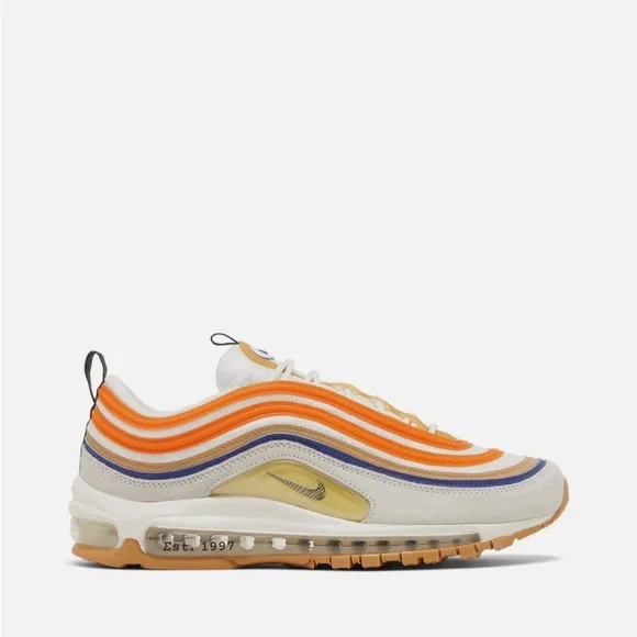 Nike Air Max 97 Frank Rudy Cream and Orange Sneakers Men’s size 8 NEW - Picture 3 of 10